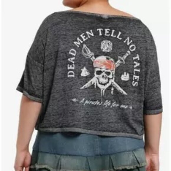 Her Universe Disney Pirates Of The Caribbean Tell No Tales Girls Boxy Crop Top P - Picture 1 of 3